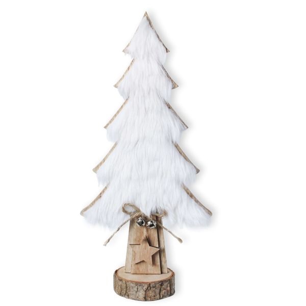 Stromek dřevo 36cm bílá